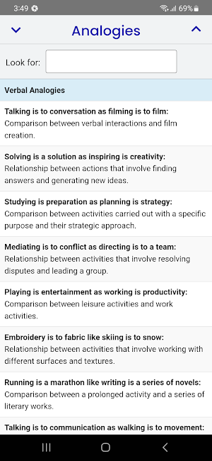 Verbal Analogies Screenshot 1