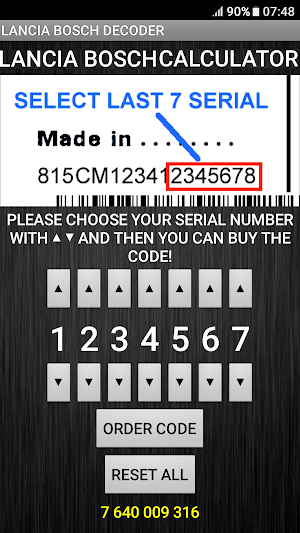 Bosch Lancia Radio Code Decoder Screenshot 2