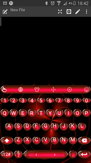 Keyboard Theme Spheres Red Screenshot 0