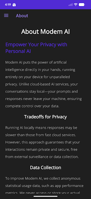 Modem AI Screenshot 3