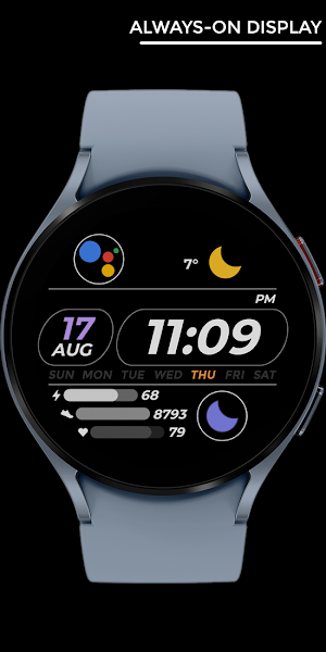 Nighty Digital 09 - watch face Screenshot 2