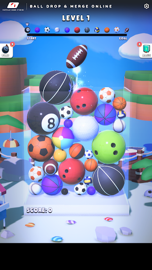 Ball Drop And Merge 3D Online Screenshot 2
