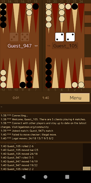 bgammon.org - Play Backgammon Screenshot 0