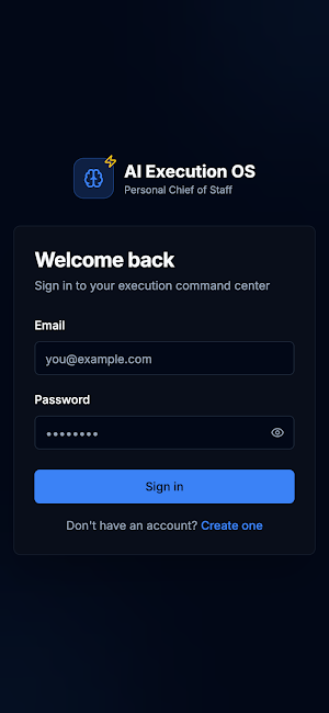 AI Execution OS Screenshot 0