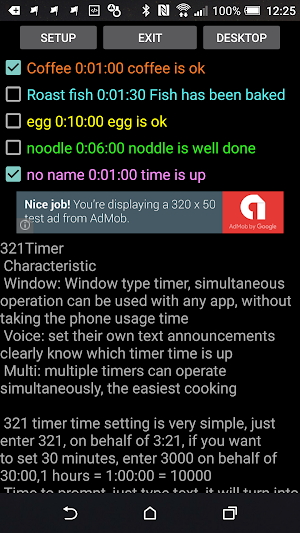 321 Timer window Screenshot 0