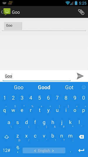 Keyboard Theme Flat Azure Screenshot 1
