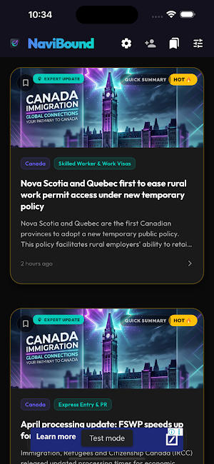 NaviBound: Immigration News Screenshot 1
