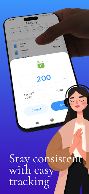 Waterly: Drink Water Daily Screenshot 2