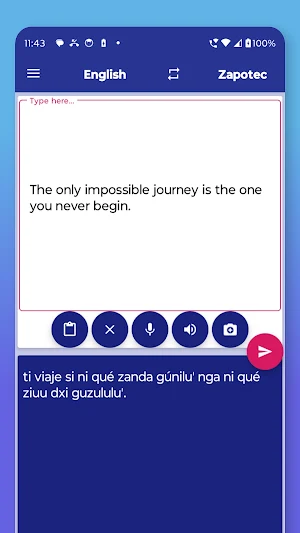 Zapotec English Translator Screenshot 2