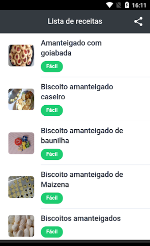 Receitas de Biscoitos amanteigados Screenshot 1