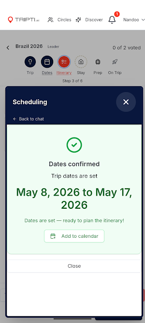 TRIPTI.ai - Group Trip Planner Screenshot 3