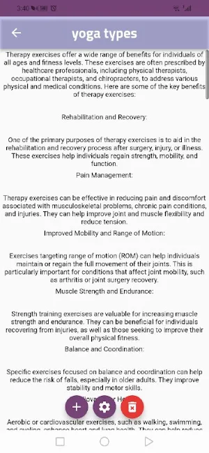 yoga therapy app Screenshot 1