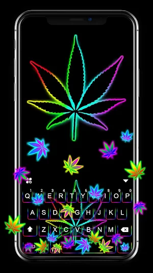 Rasta Weed Gravity Keyboard Background Screenshot 0