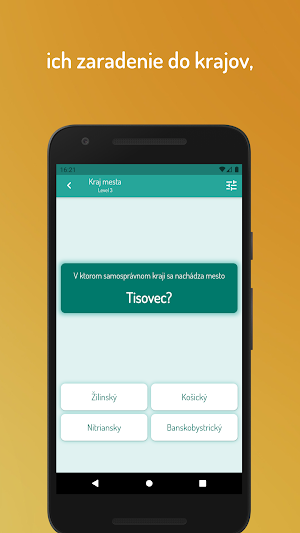 Kvíz Slovensko - Okresy, mestá a samosprávne kraje Screenshot 3