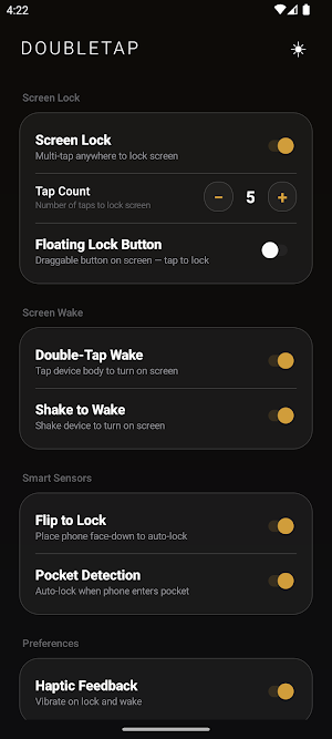 TapLock: Screen Lock & Wake Screenshot 1