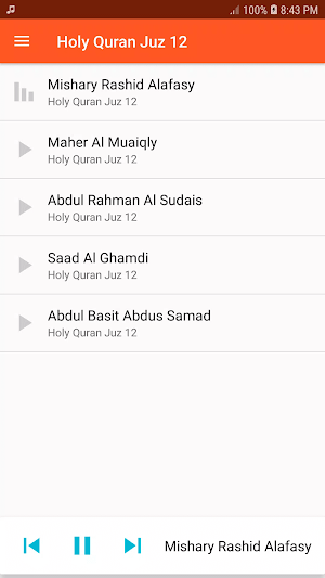Holy Quran Juz 12 MP3 Screenshot 1