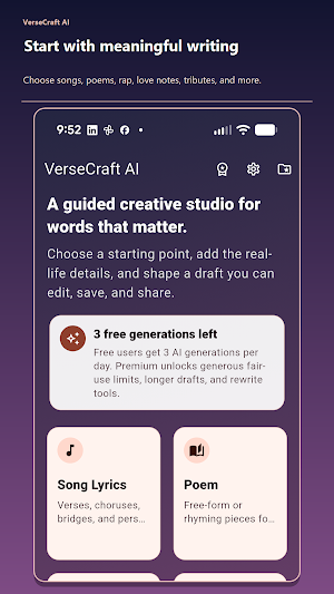 VerseCraft AI Screenshot 0