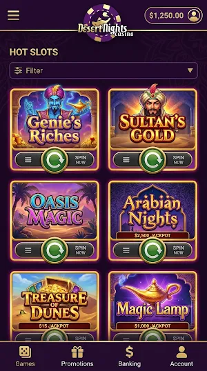esert Nights Casino Screenshot 3