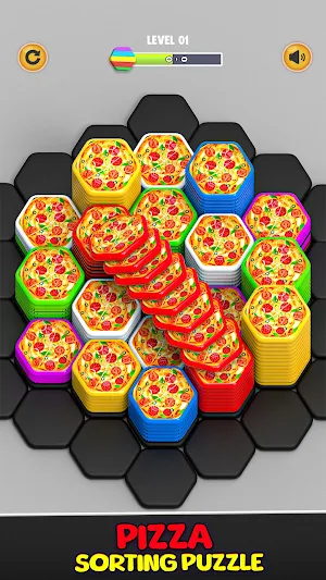 Hexa Pizza Sort Blocks Master Screenshot 0