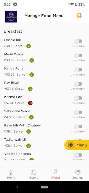 Merchant food@work Screenshot 2
