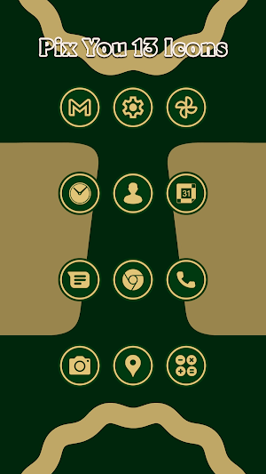 Pix You 13 Dark Green Icons Screenshot 0