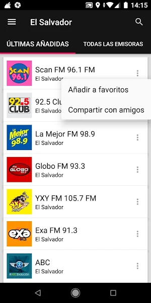 Radios de El Salvador Screenshot 1