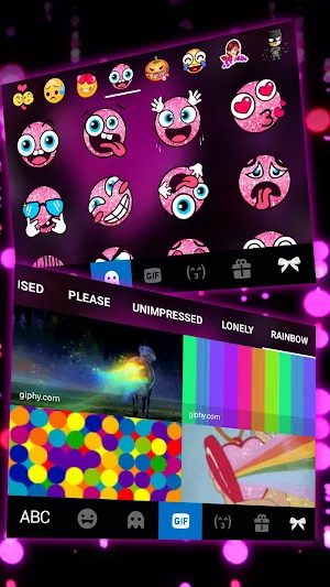 Sparkling Hearts 3d Keyboard Theme Screenshot 3
