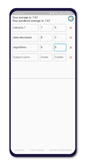 Grade Calculator: Final or semester average Screenshot 0