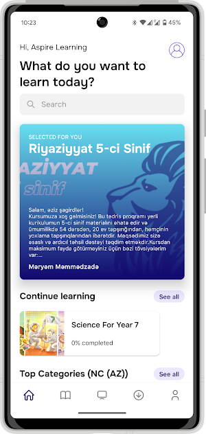 Aspire Learning App Screenshot 0