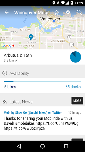 Vancouver Mobi Bike - MonTransit Screenshot 1
