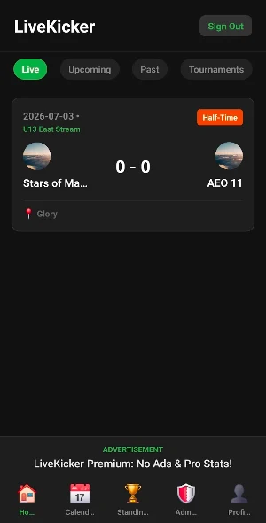 LiveKicker Screenshot 1