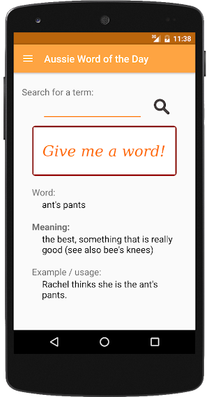 Aussie Word of the Day Screenshot 2