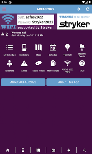 ACFAS Annual Scientific Conf. Screenshot 1