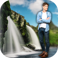 Photo Editor Frames: Water fall Background