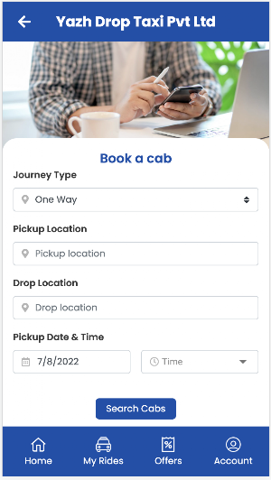 YAZH DROP TAXI - BOOKING APP Screenshot 1