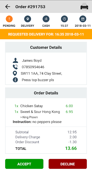 Order Manager Screenshot 2