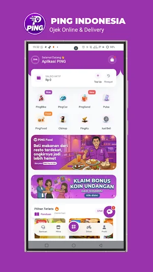 PING INDONESIA-Ojek & Delivery Screenshot 0