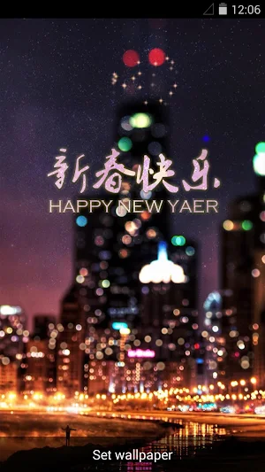 Night Fireworks Live Wallpaper Screenshot 3
