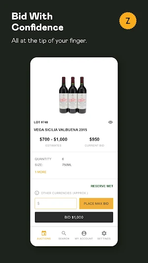 Zachys Wine Auctions Screenshot 1