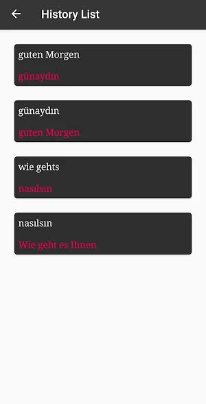 Turkish-German Translator Screenshot 2