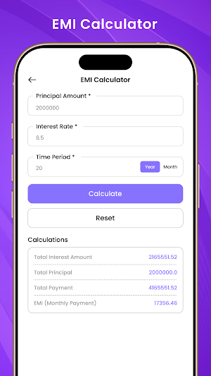 Aadhar Pe EMI Loan Calculator Screenshot 1
