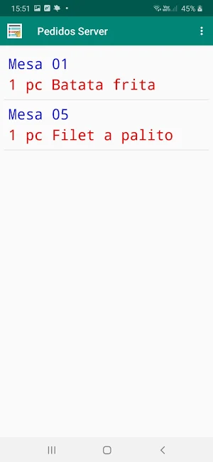 Pedidos Server Screenshot 0