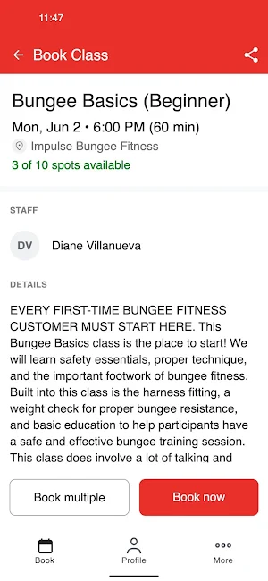 Impulse Bungee Fitness Screenshot 2