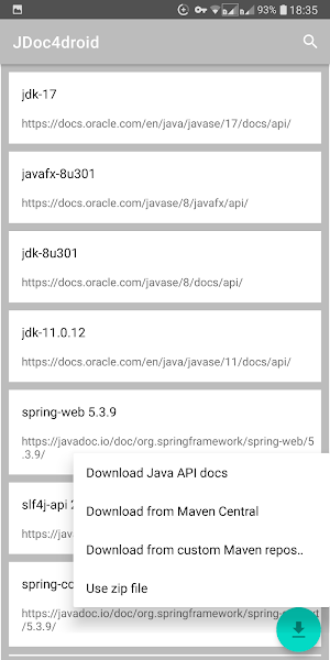 JDoc4droid Screenshot 1