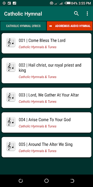 Catholic Audio Hymnal - Adoremus Screenshot 1