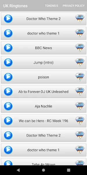 UK Ringtones Screenshot 1