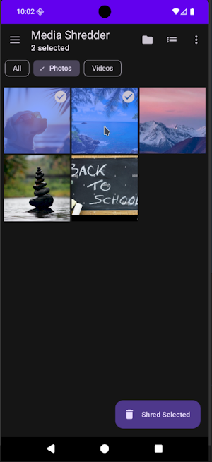Media Shredder: Secure Delete Screenshot 0