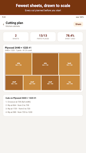 PanelCut: Cutlist Optimizer Screenshot 2