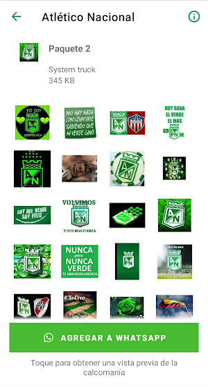 Stickers Atlético Nacional Screenshot 1