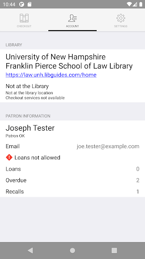 UNH Franklin Pierce Kiosk Screenshot 3
